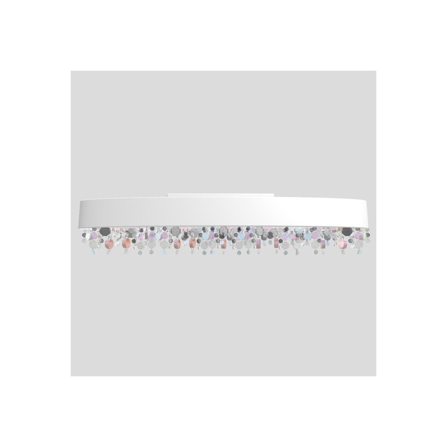 Ola PL4 OV 100 E14 Medium Oval Ceiling Light with Colored Glass