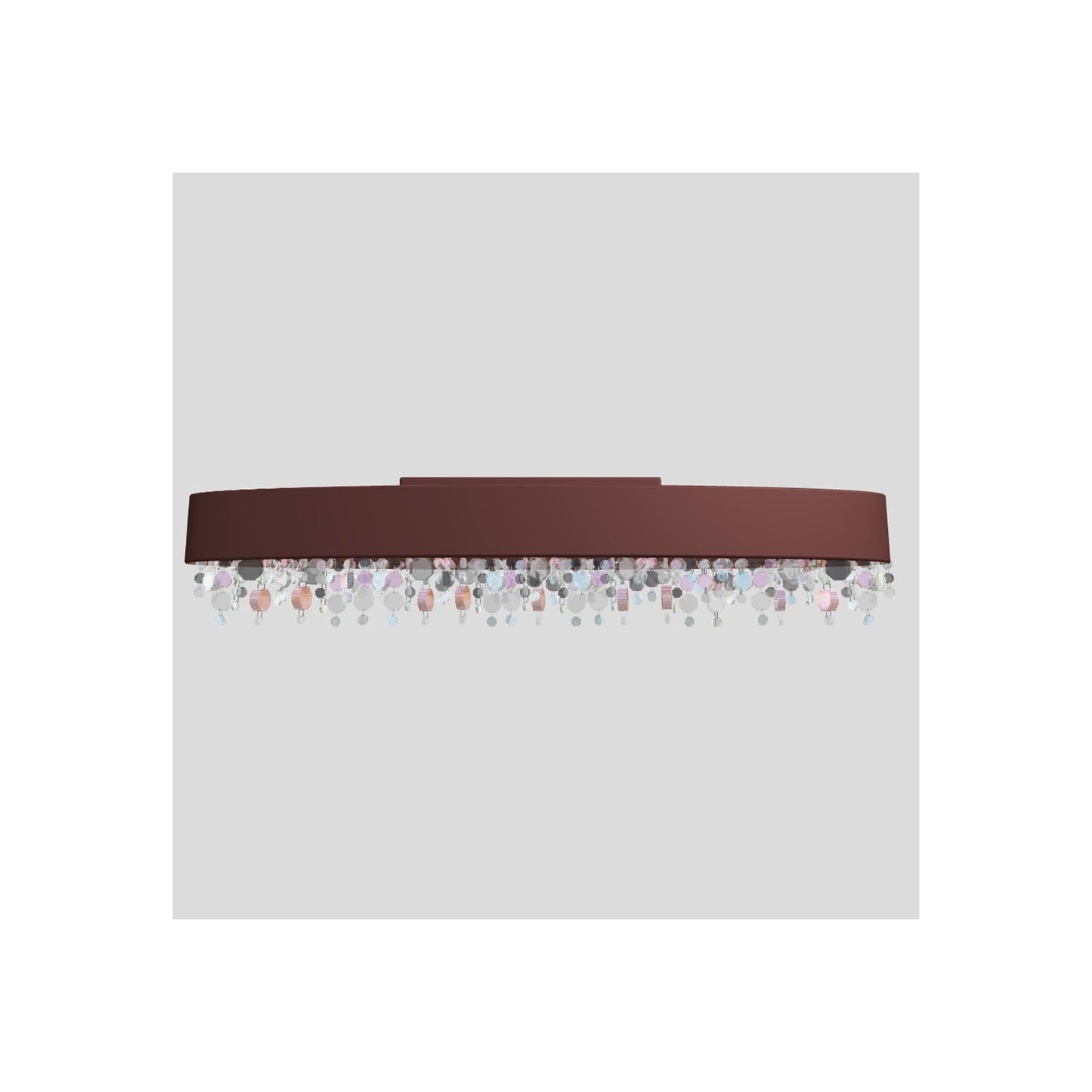 Ola PL4 OV 100 E14 Medium Oval Ceiling Light with Colored Glass
