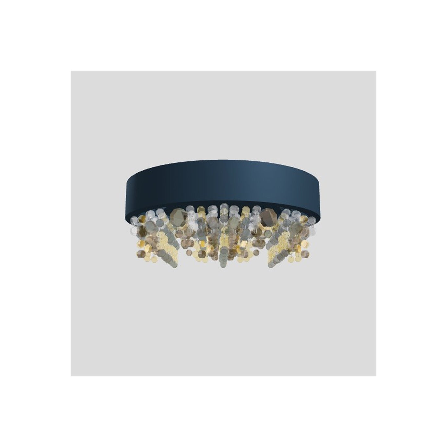 Ola PL6 40 E14 Small Round Ceiling Light with Colored Glass