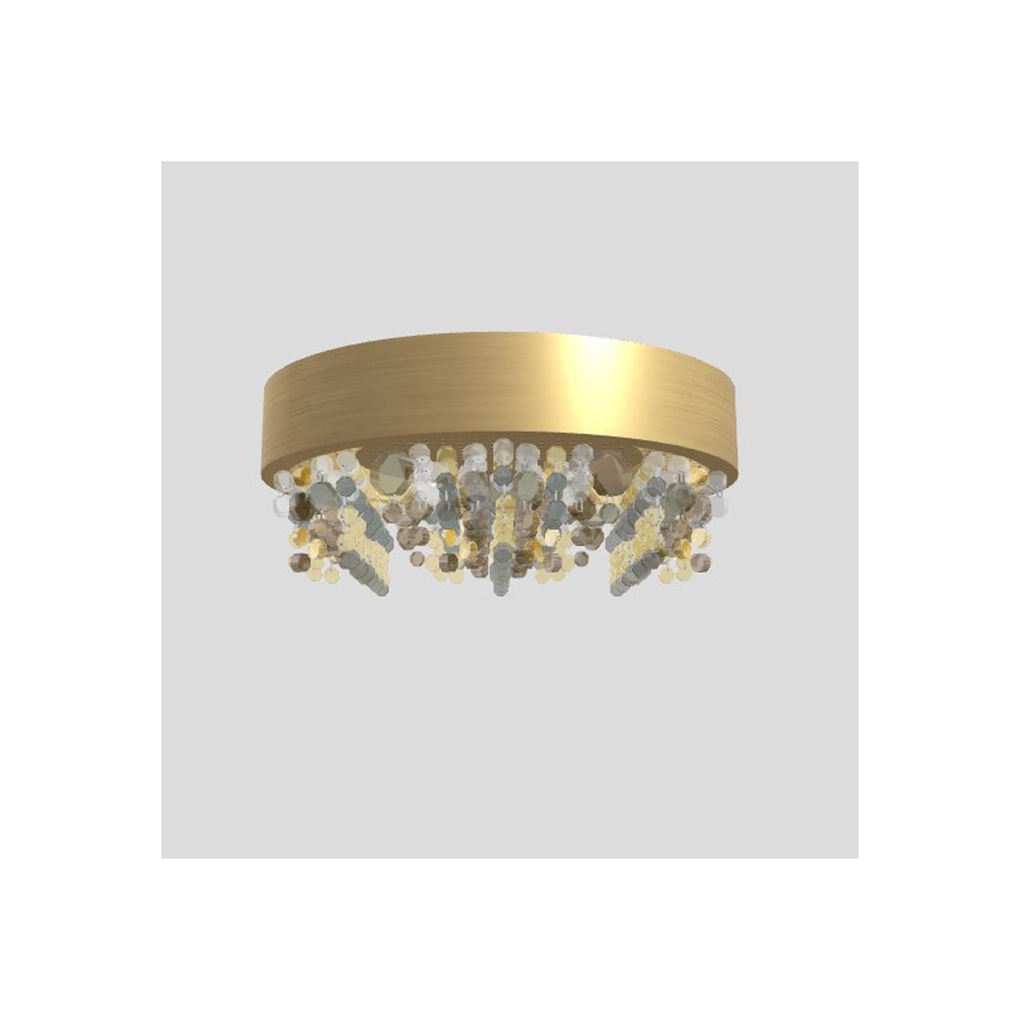 Ola PL 40 LED Small Round Ceiling Light with Colored Glass