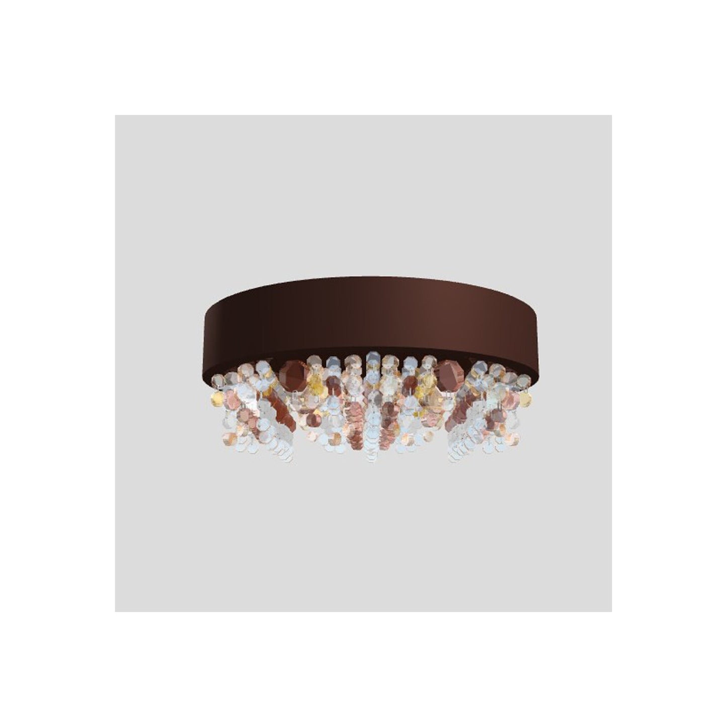 Ola PL6 40 E14 Small Round Ceiling Light with Colored Glass