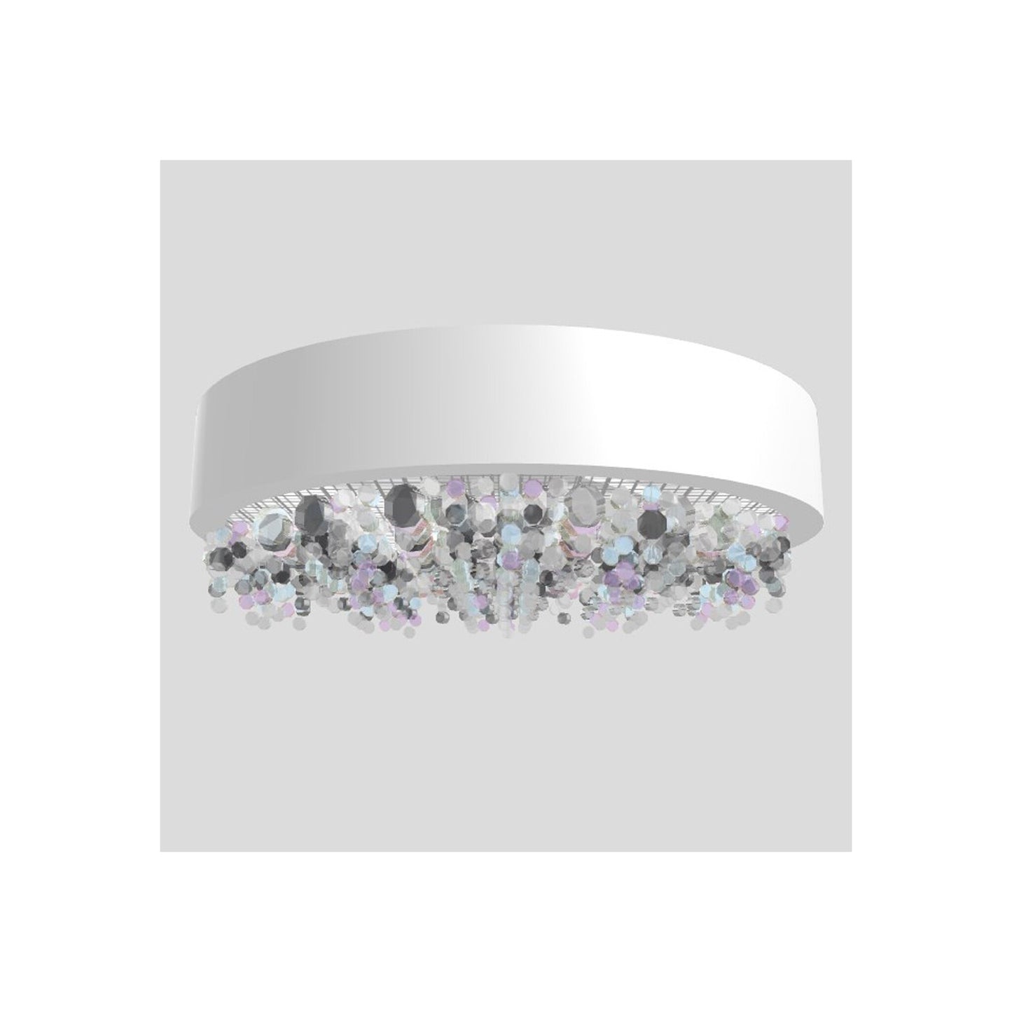Ola PL6 60 E27 Medium Round Ceiling Light with Colored Glass