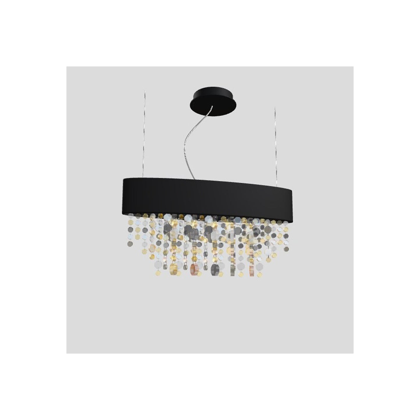 Ola S2 OV 50 Oval E27 Pendant with Colored Glass