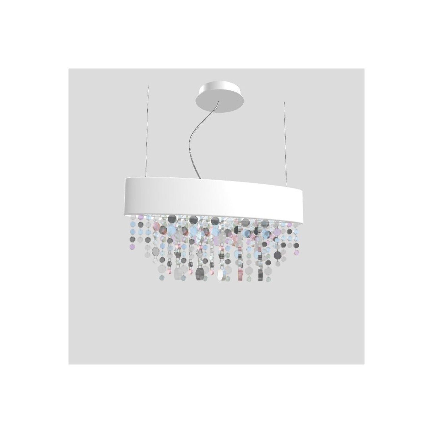 Ola S2 OV 50 Oval LED Pendant with Colored Glass