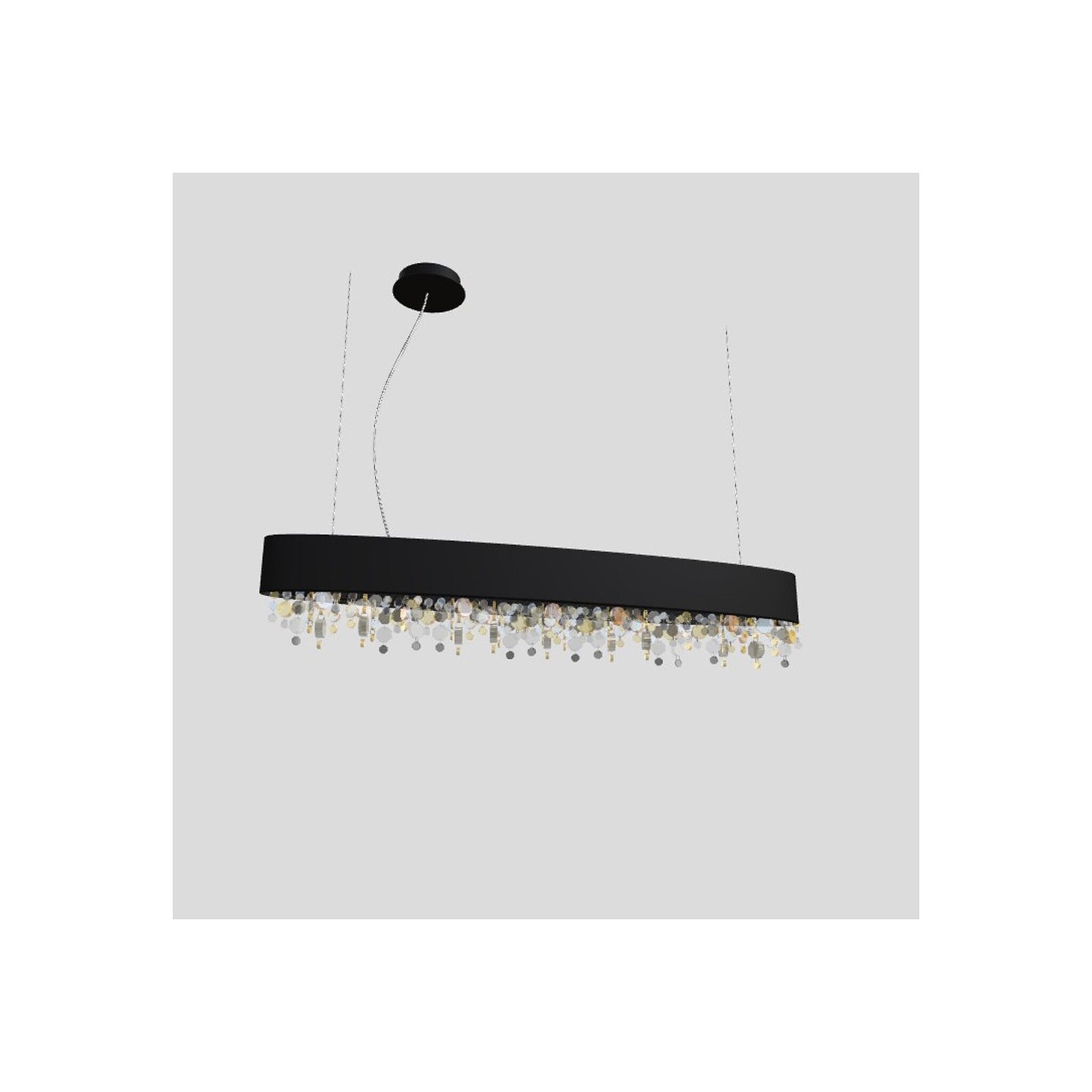 Ola S4 OV 100 Oval E14 Pendant with Colored Glass
