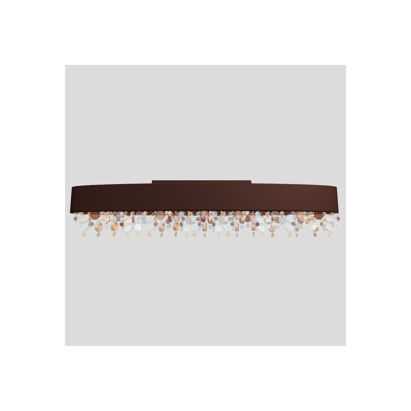 Ola PL4 OV 100 LED Medium Oval Ceiling Light with Colored Glass