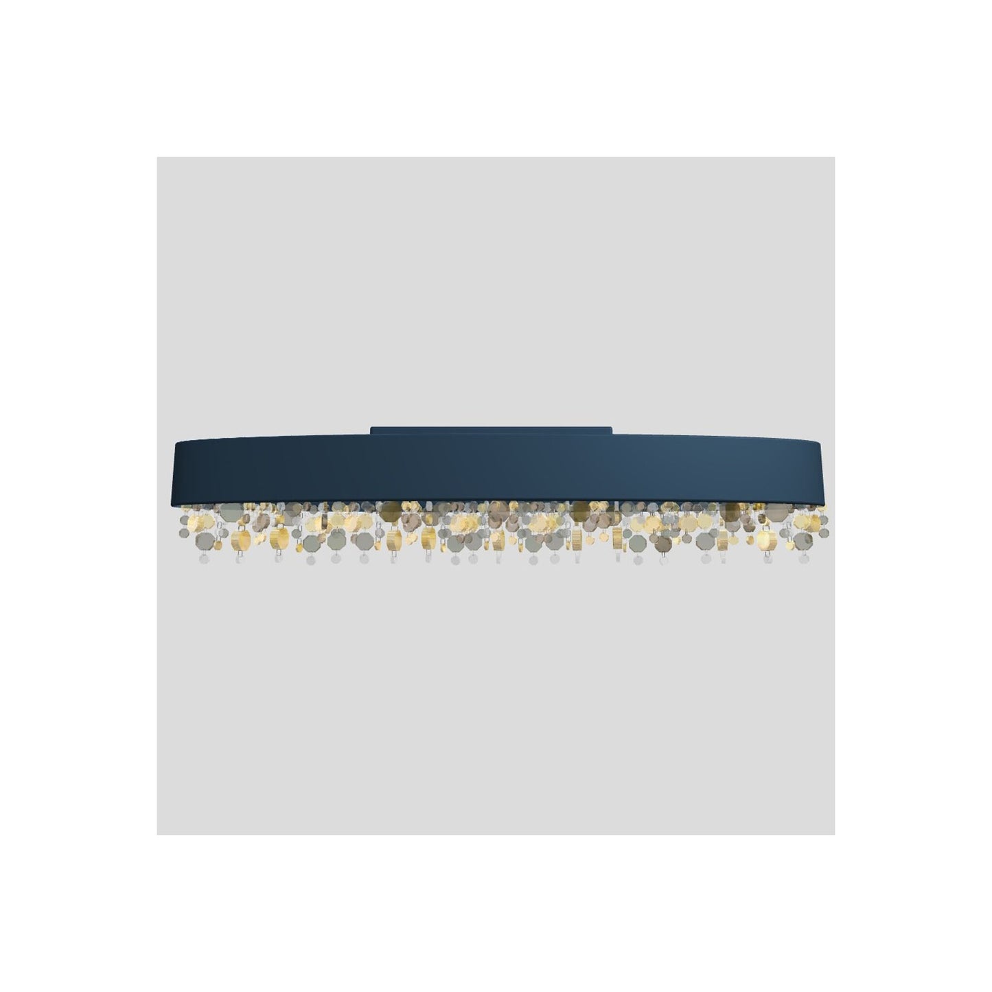 Ola PL4 OV 100 LED Medium Oval Ceiling Light with Colored Glass