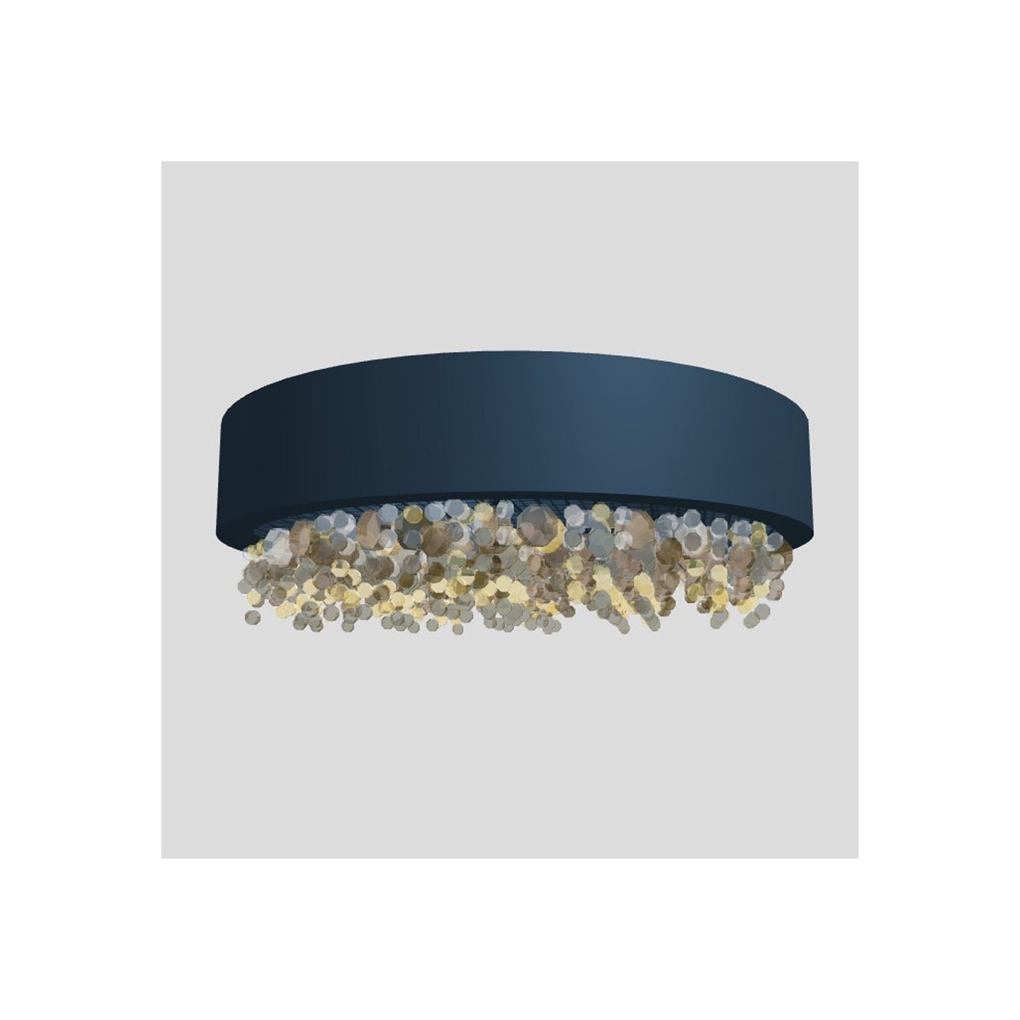 Ola PL6 60 LED Medium Round Ceiling Light with Colored Glass