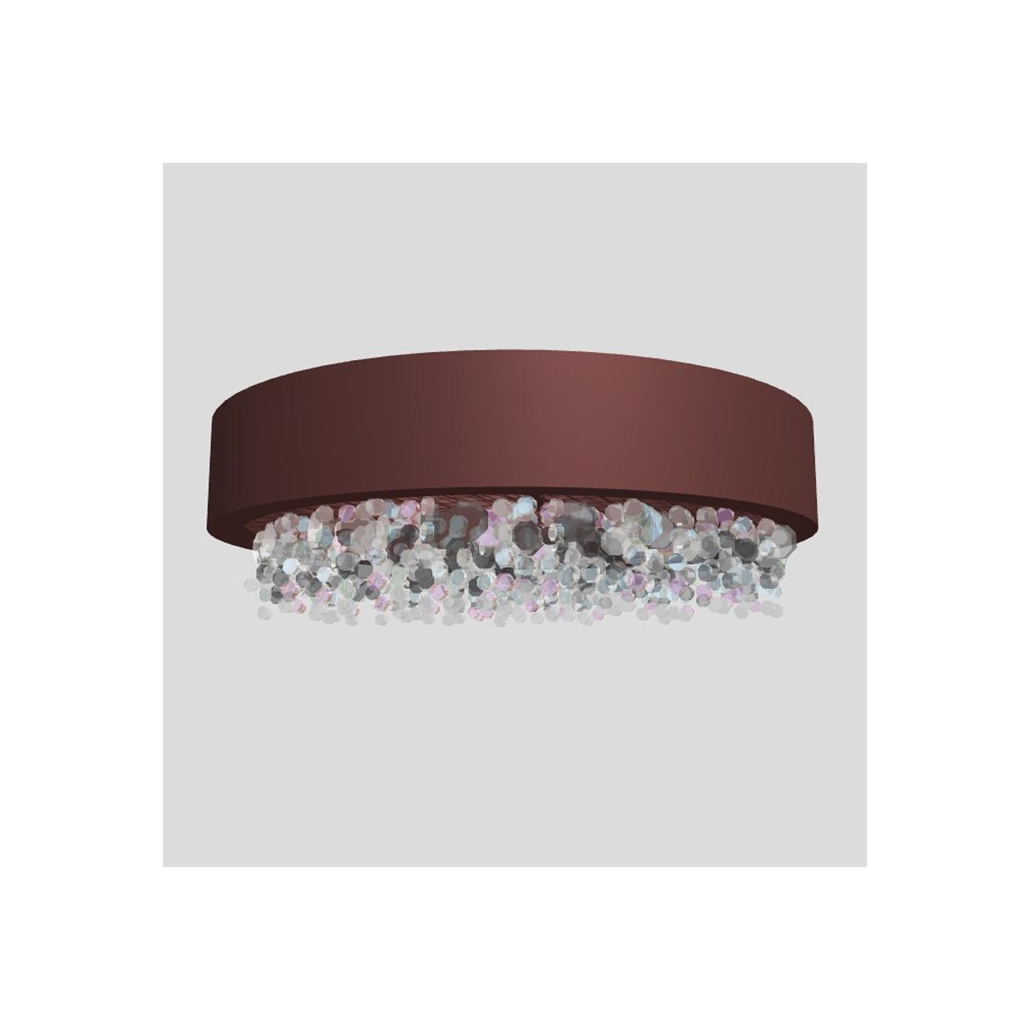 Ola PL6 60 LED Medium Round Ceiling Light with Colored Glass