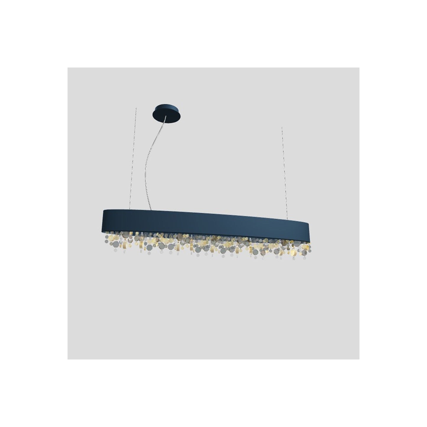 Ola S4 OV 100 Oval LED Pendant with Colored Glass