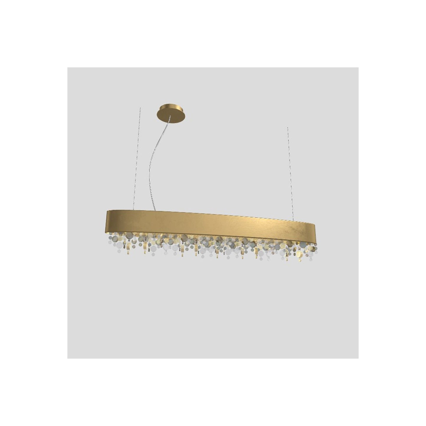Ola S4 OV 100 Oval LED Pendant with Colored Glass