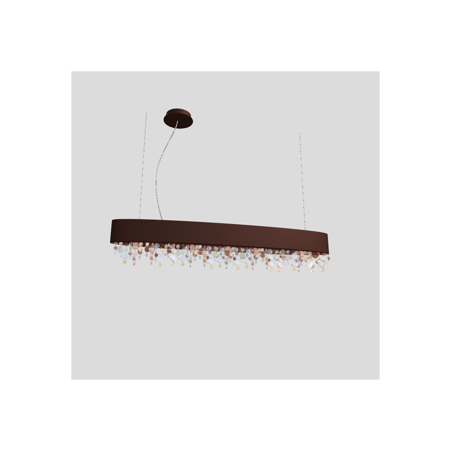 Ola S4 OV 100 Oval LED Pendant with Colored Glass