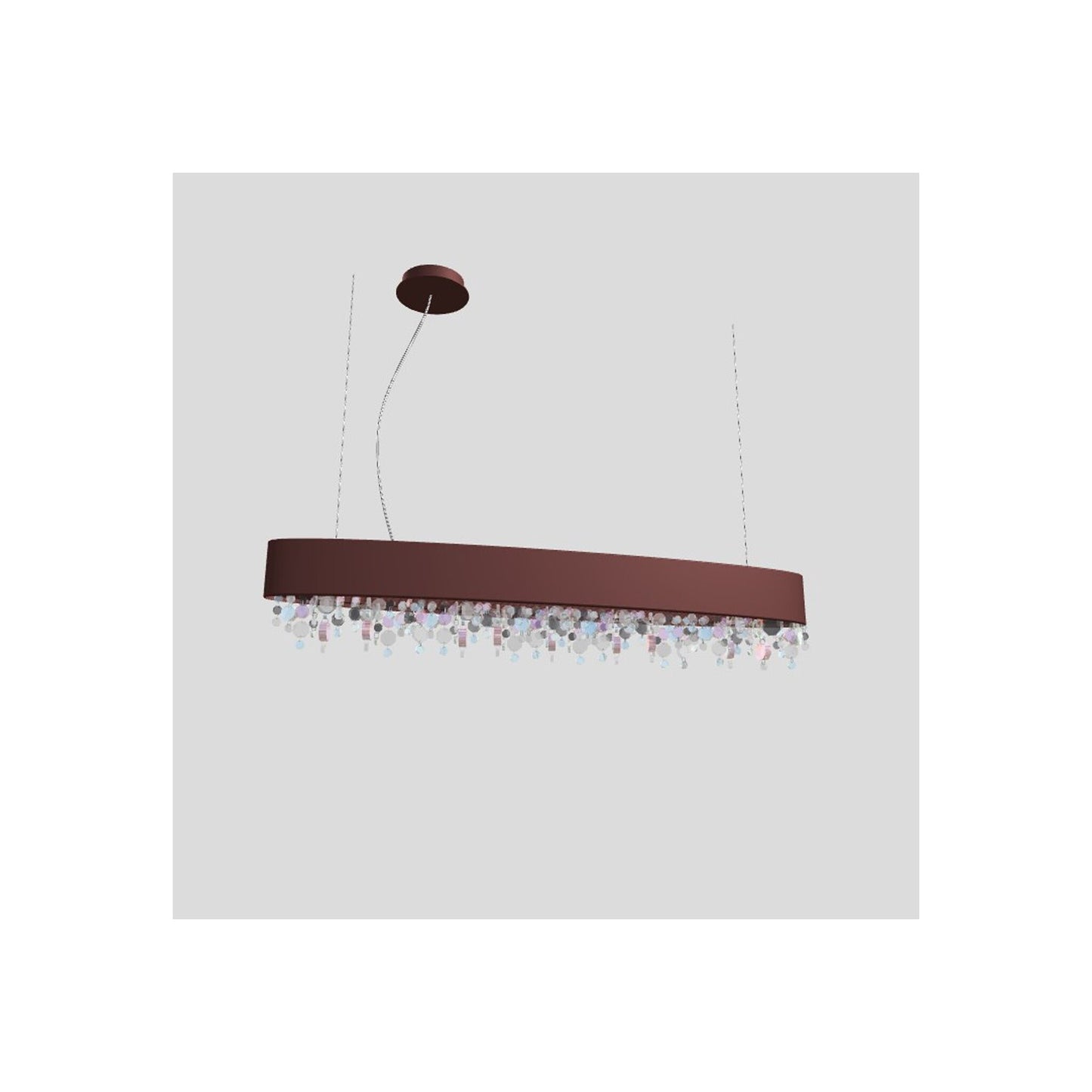 Ola S4 OV 100 Oval LED Pendant with Colored Glass