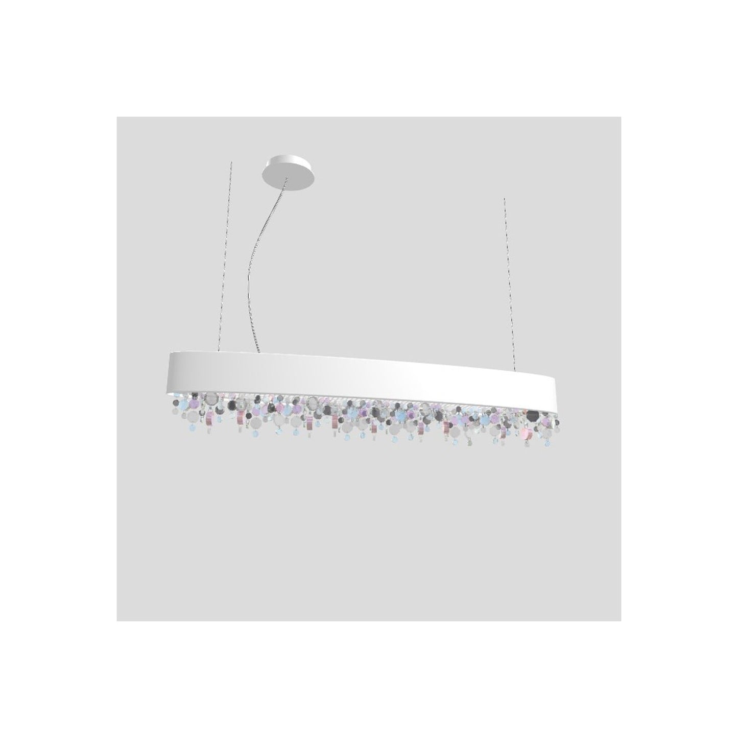 Ola S4 OV 100 Oval LED Pendant with Colored Glass