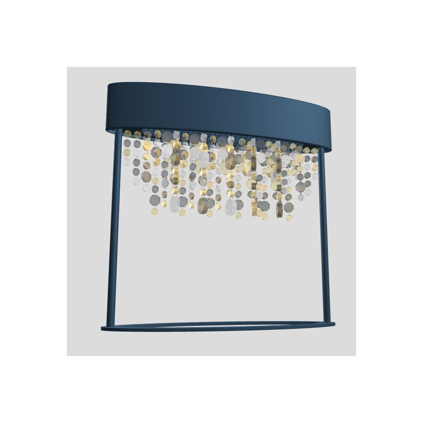 Ola LED Table Lamp with Colored Glass