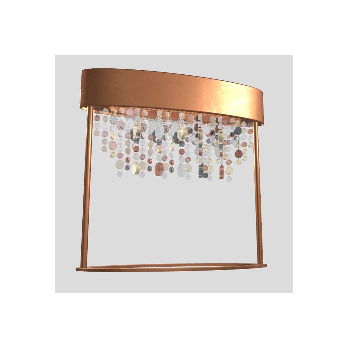 Ola LED Table Lamp with Colored Glass