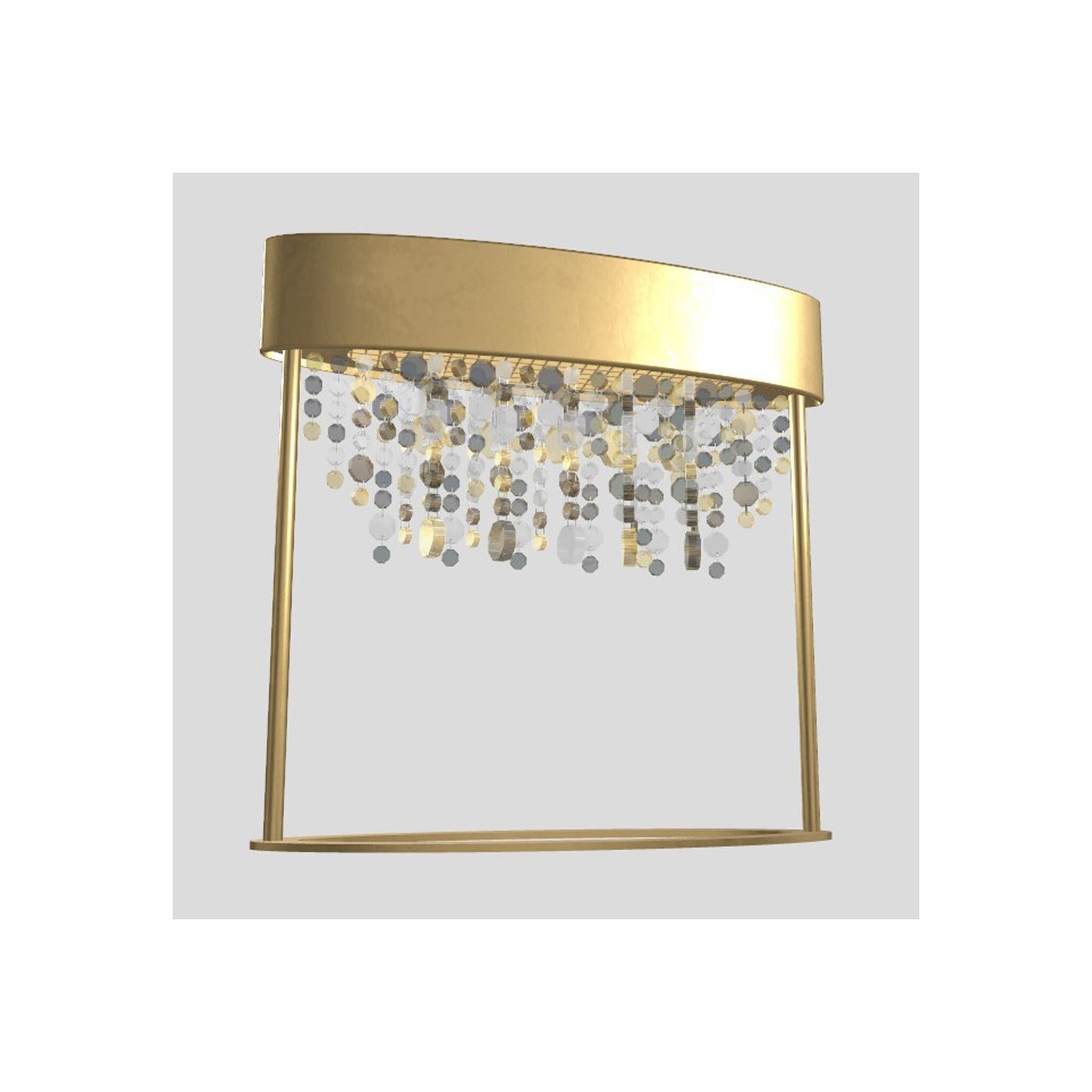 Ola LED Table Lamp with Colored Glass