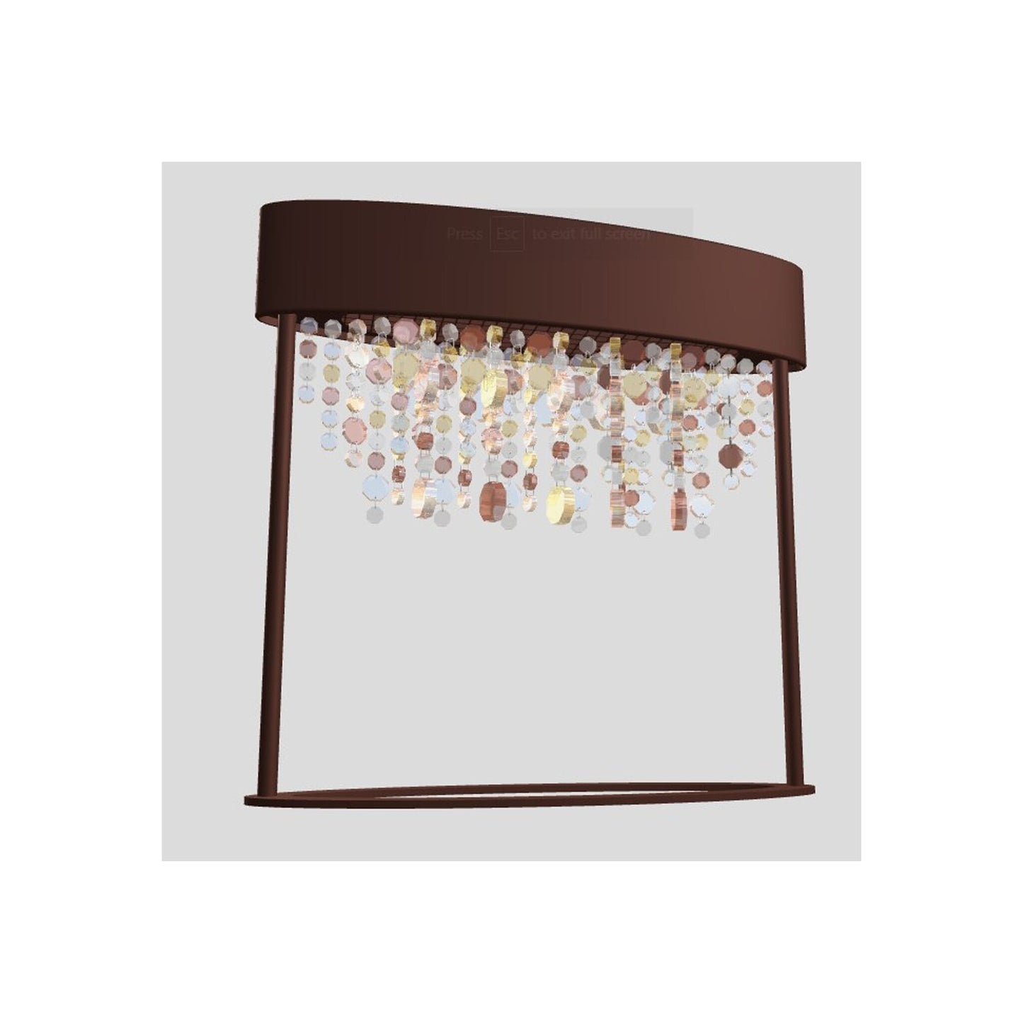 Ola LED Table Lamp with Colored Glass