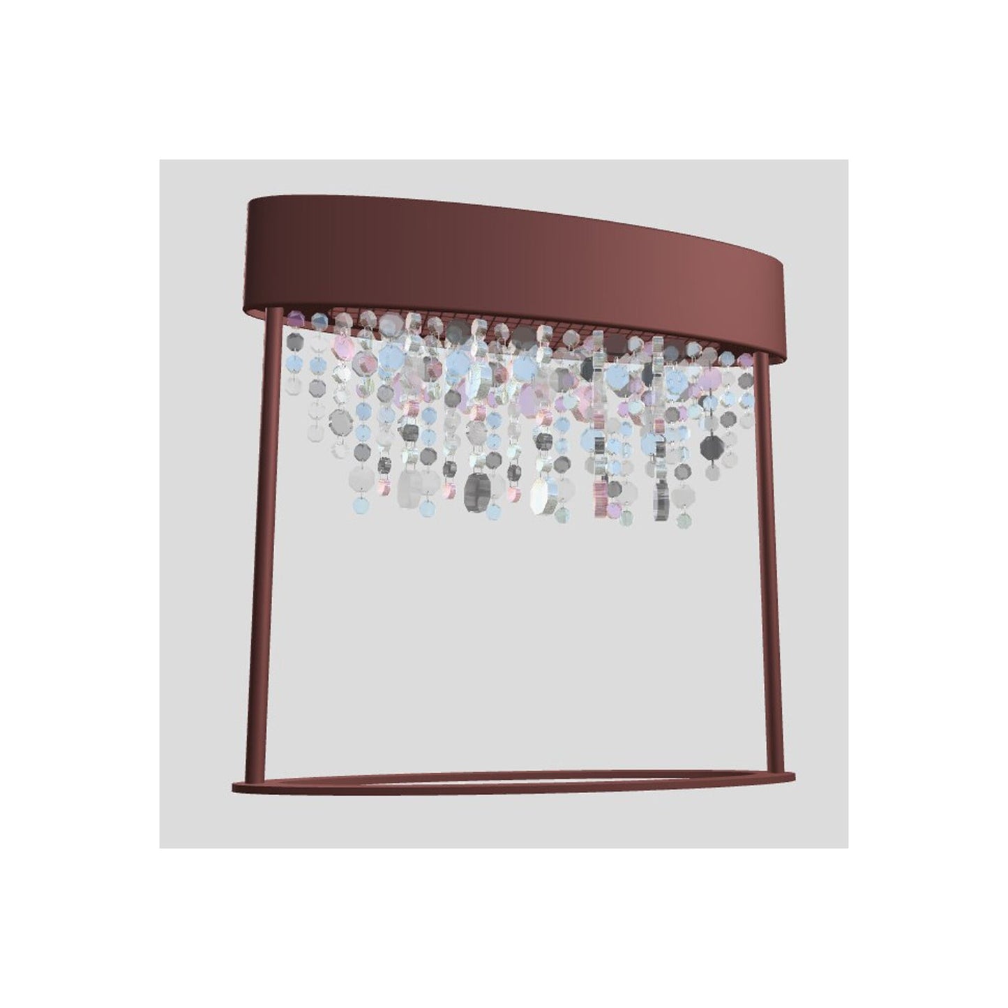 Ola LED Table Lamp with Colored Glass