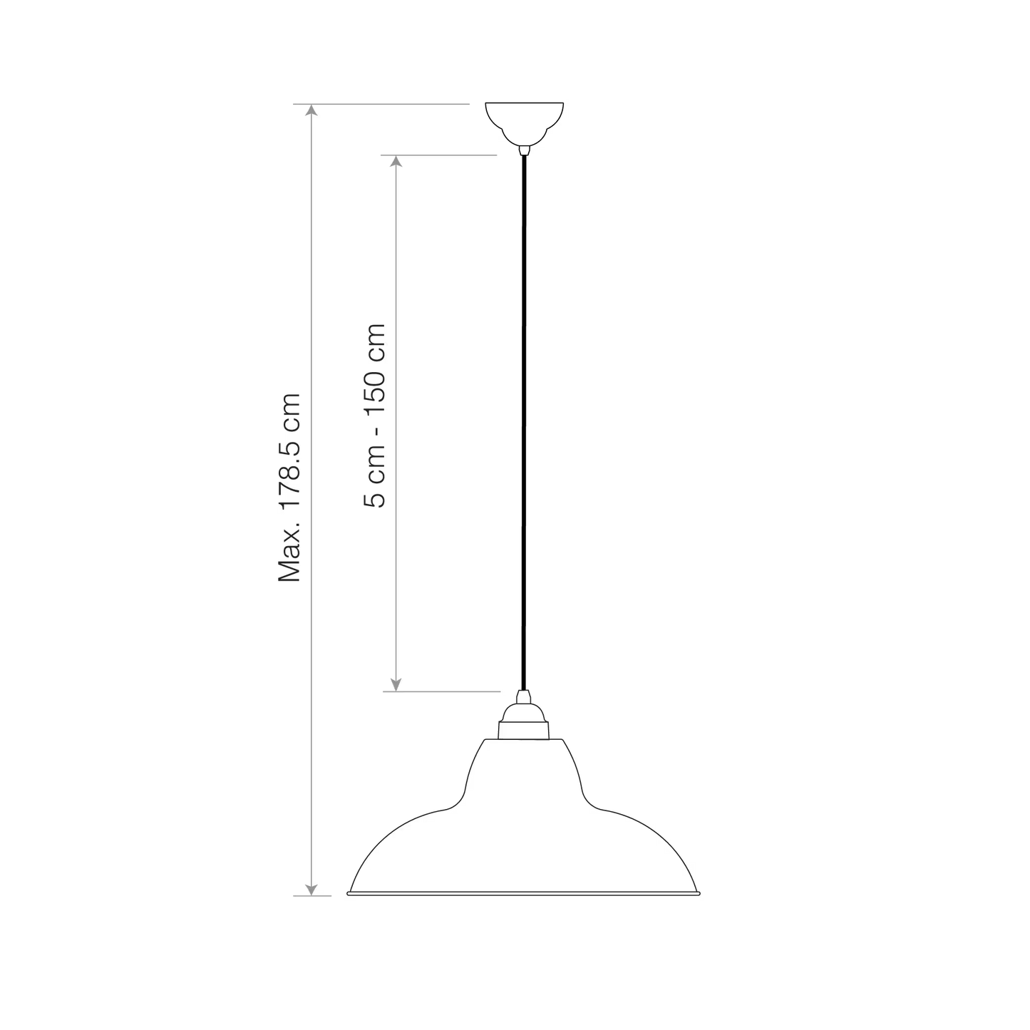 Original 1227 Midi Wide Brass Pendant