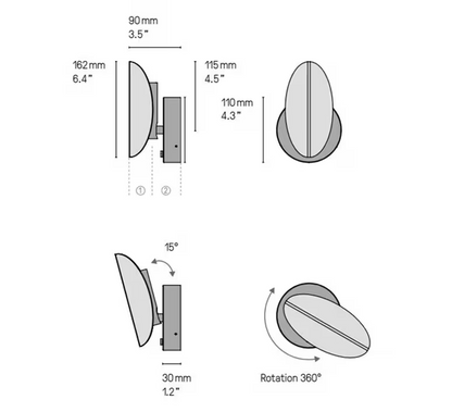 CVL Luminaires Pirouette Wall Light