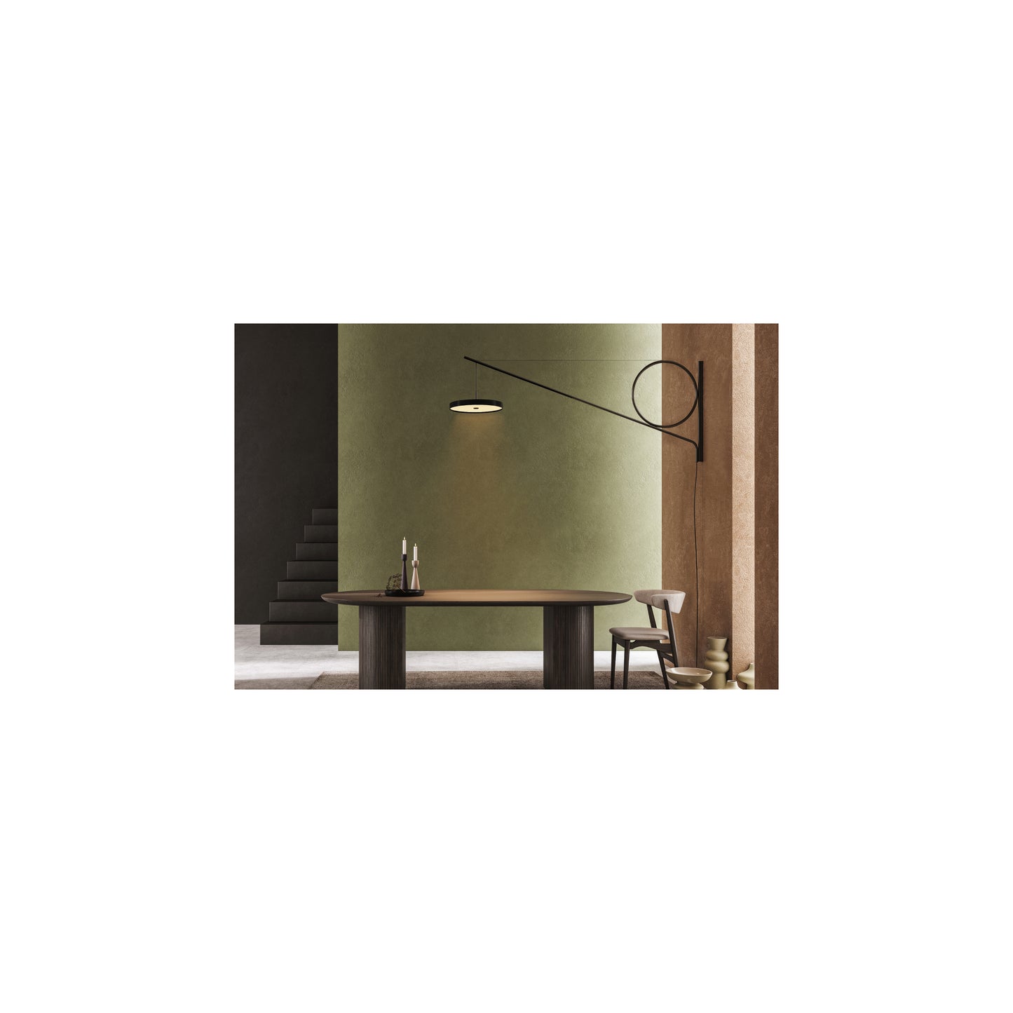 Cercle & Trait Deported Wall Light