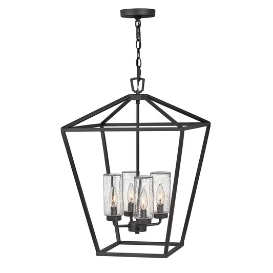 Alford Place 4-Light Outdoor Pendant in Museum Black