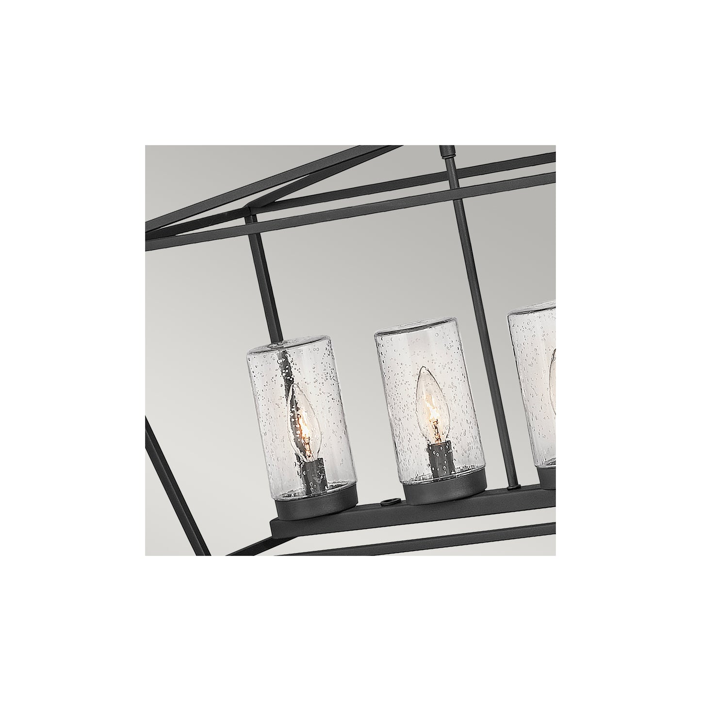 Alford Place 6-Light Outdoor Linear Pendant in Museum Black