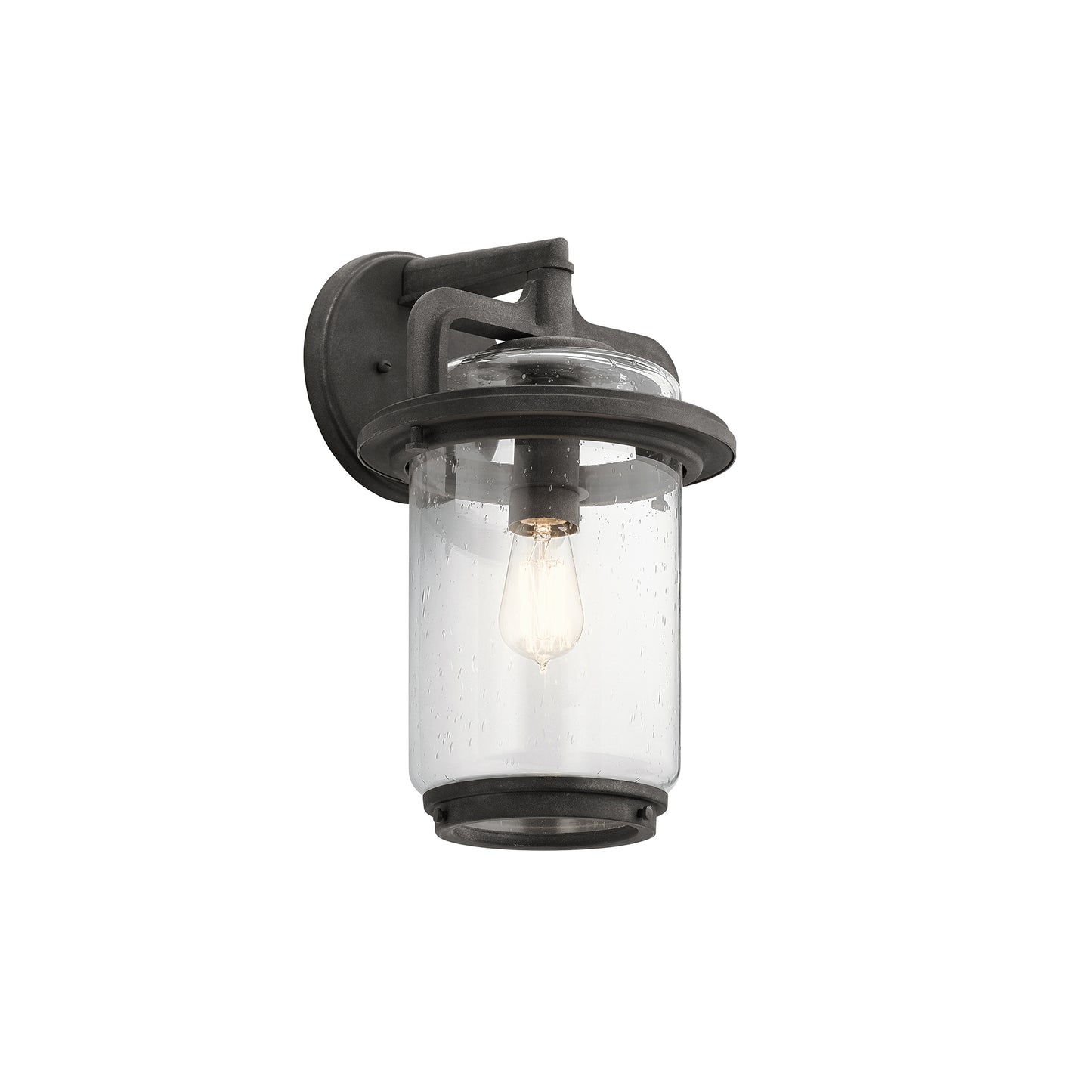 Andover 1-Light Wall Lantern in Weathered Zinc