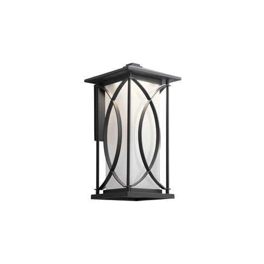 Ashbern 1-Light Wall Lantern in Textured Black