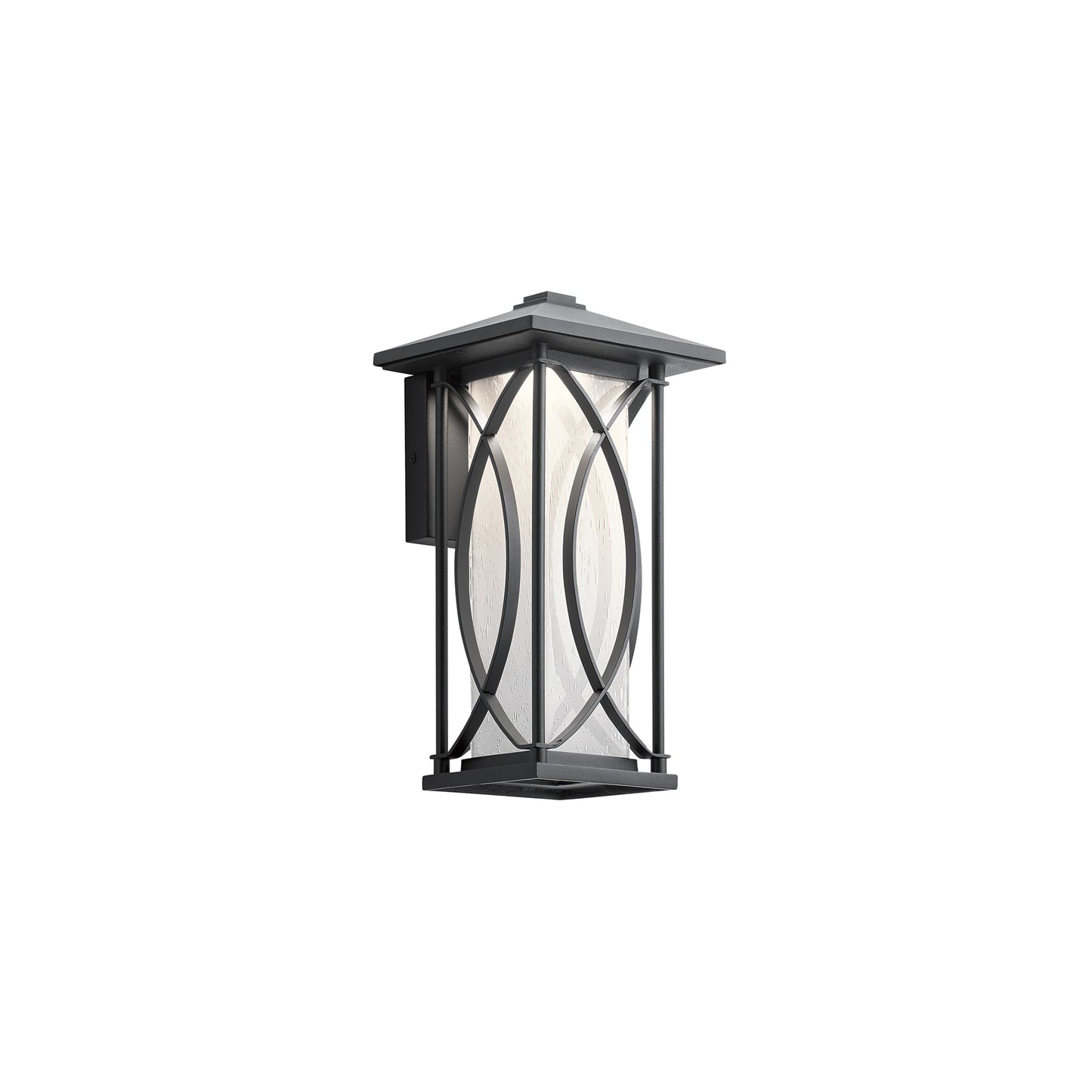 Ashbern 1-Light Wall Lantern in Textured Black