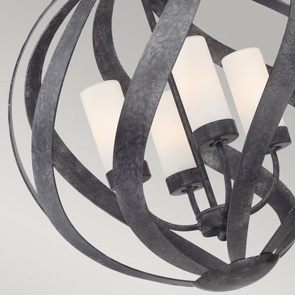 Quintiesse Blacksmith 4‑Light Outdoor Chandelier