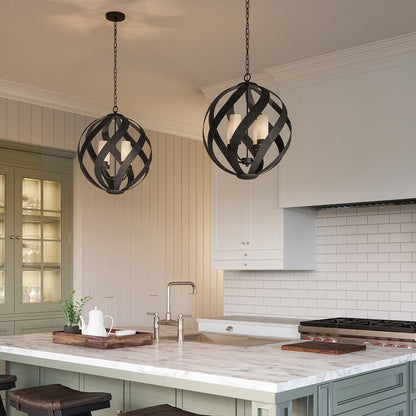 Quintiesse Blacksmith 4‑Light Outdoor Chandelier