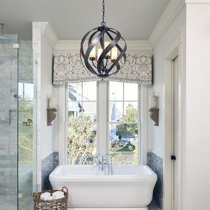 Quintiesse Blacksmith 4‑Light Outdoor Chandelier