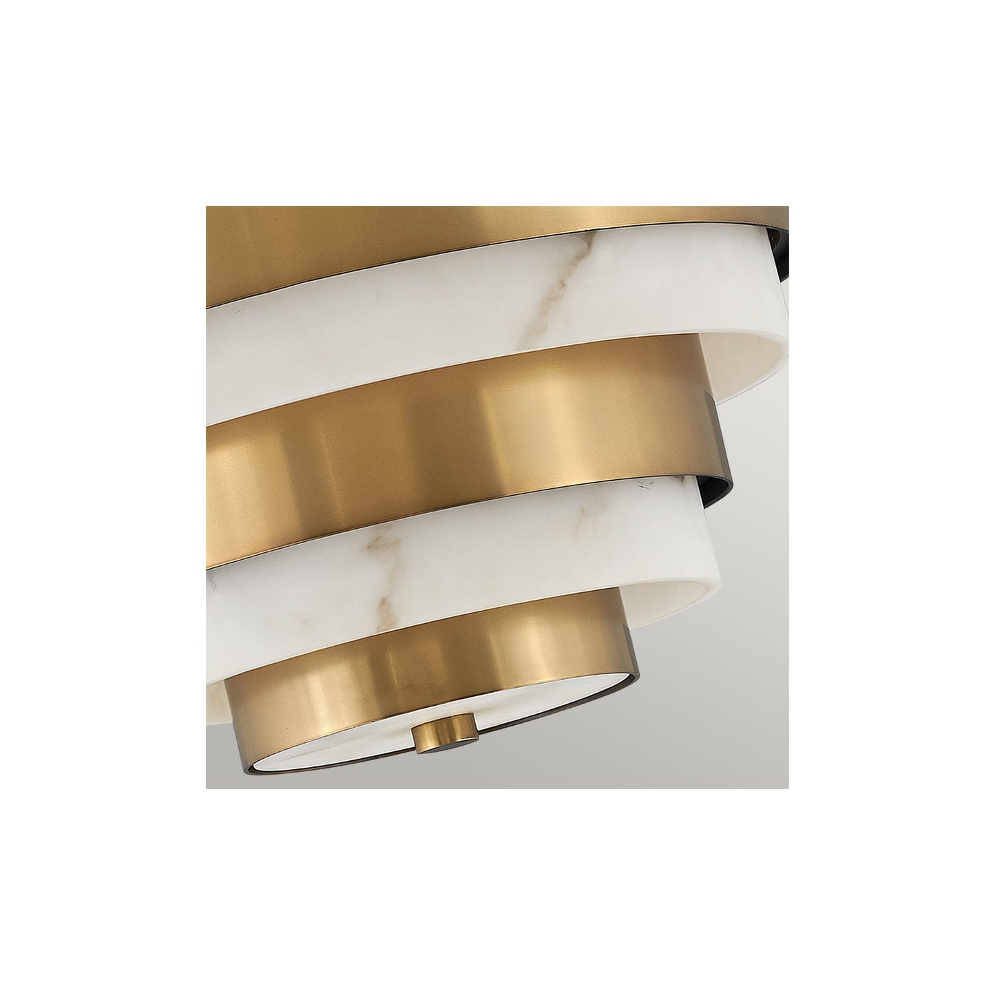 Echelon 3-Light Semi-flush Mount in Heritage Brass