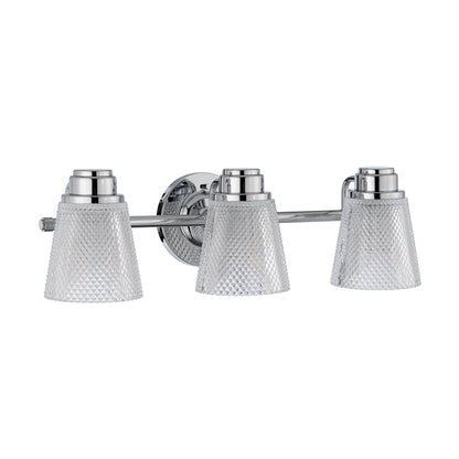 Quintiesse Hudson Three-Light Bathroom Wall Light