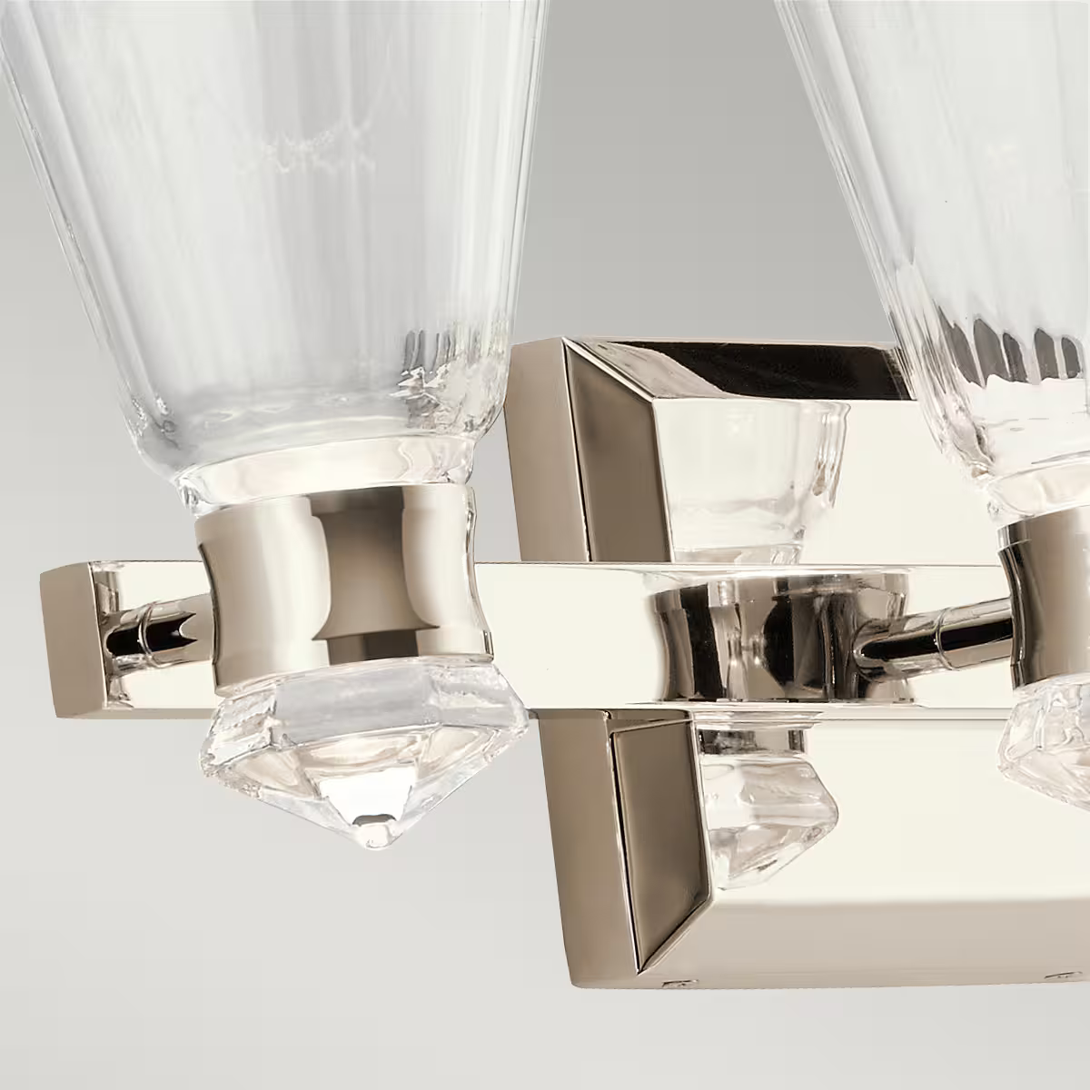 Kayva LED 3 Arm Dual-lit Wall Light in Polished Nickel
