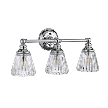 Quintiesse Keynes Three-Light Bathroom Wall Light