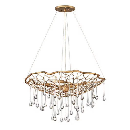 Laguna 4-Light Pendant in Burnished Gold