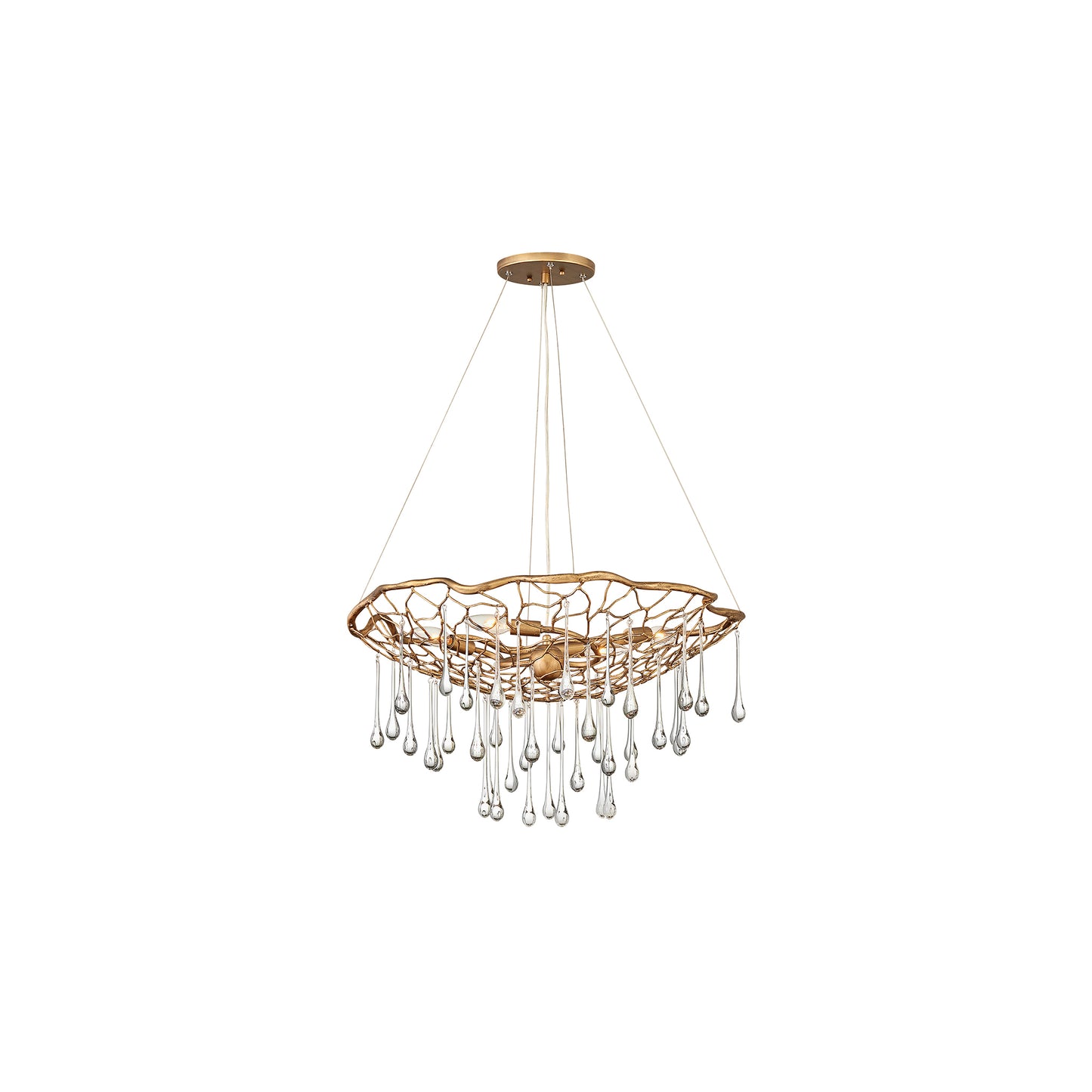 Laguna 4-Light Pendant in Burnished Gold