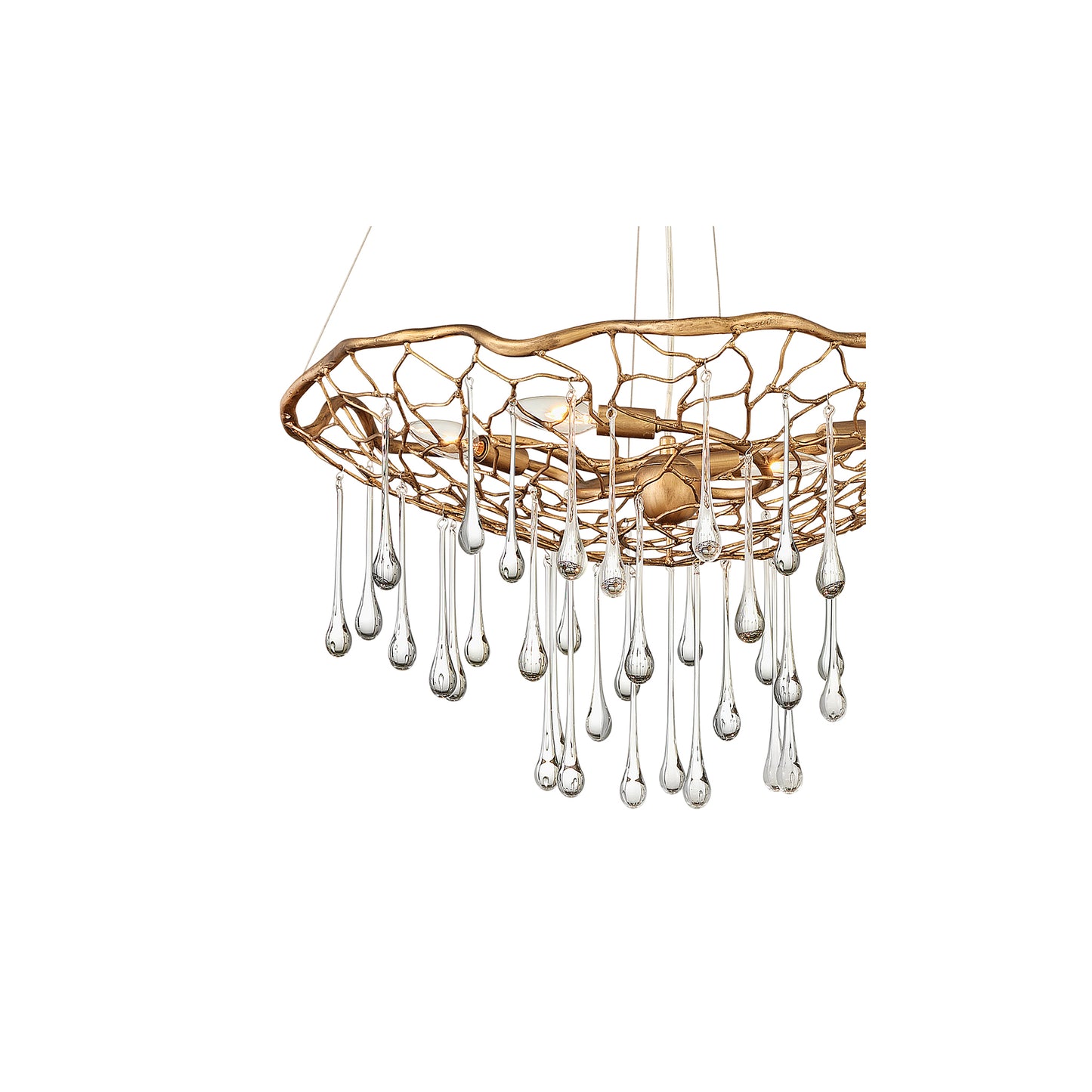 Laguna 4-Light Pendant in Burnished Gold