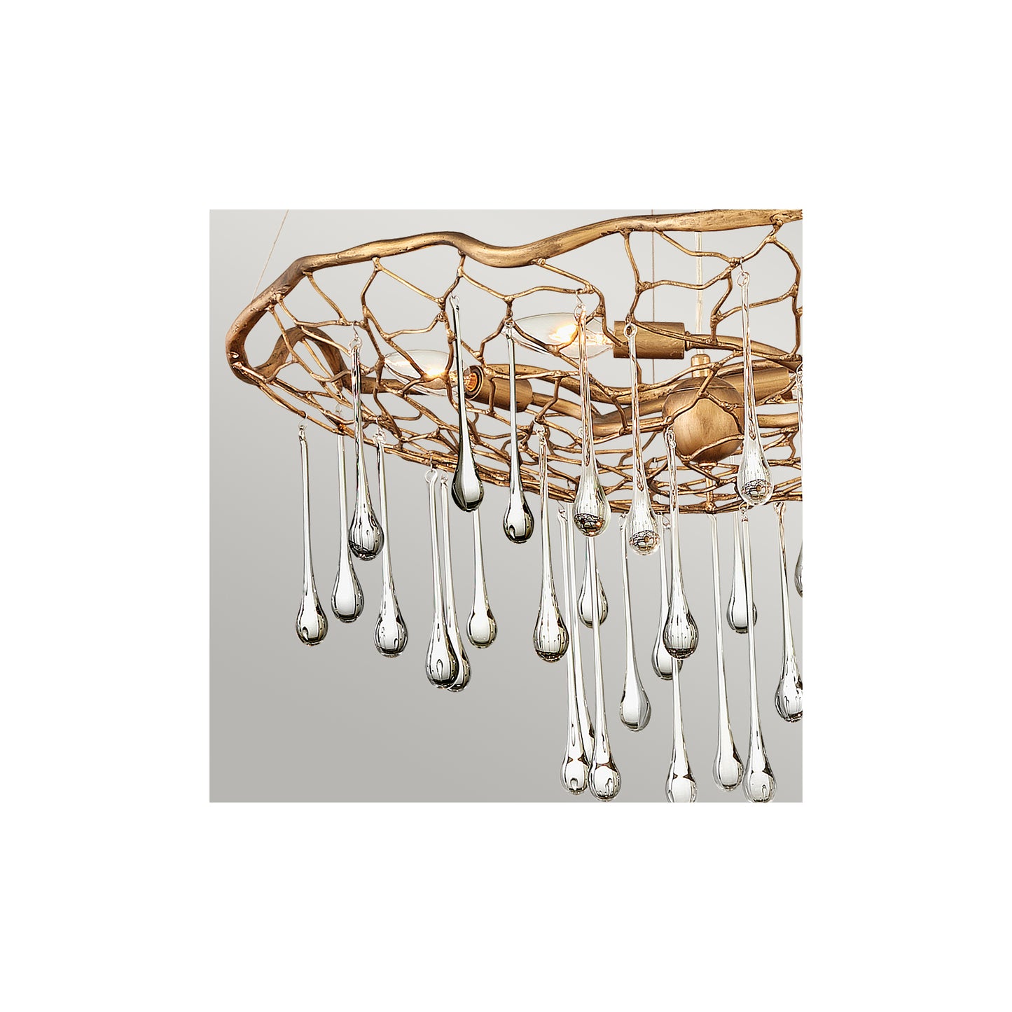 Laguna 4-Light Pendant in Burnished Gold