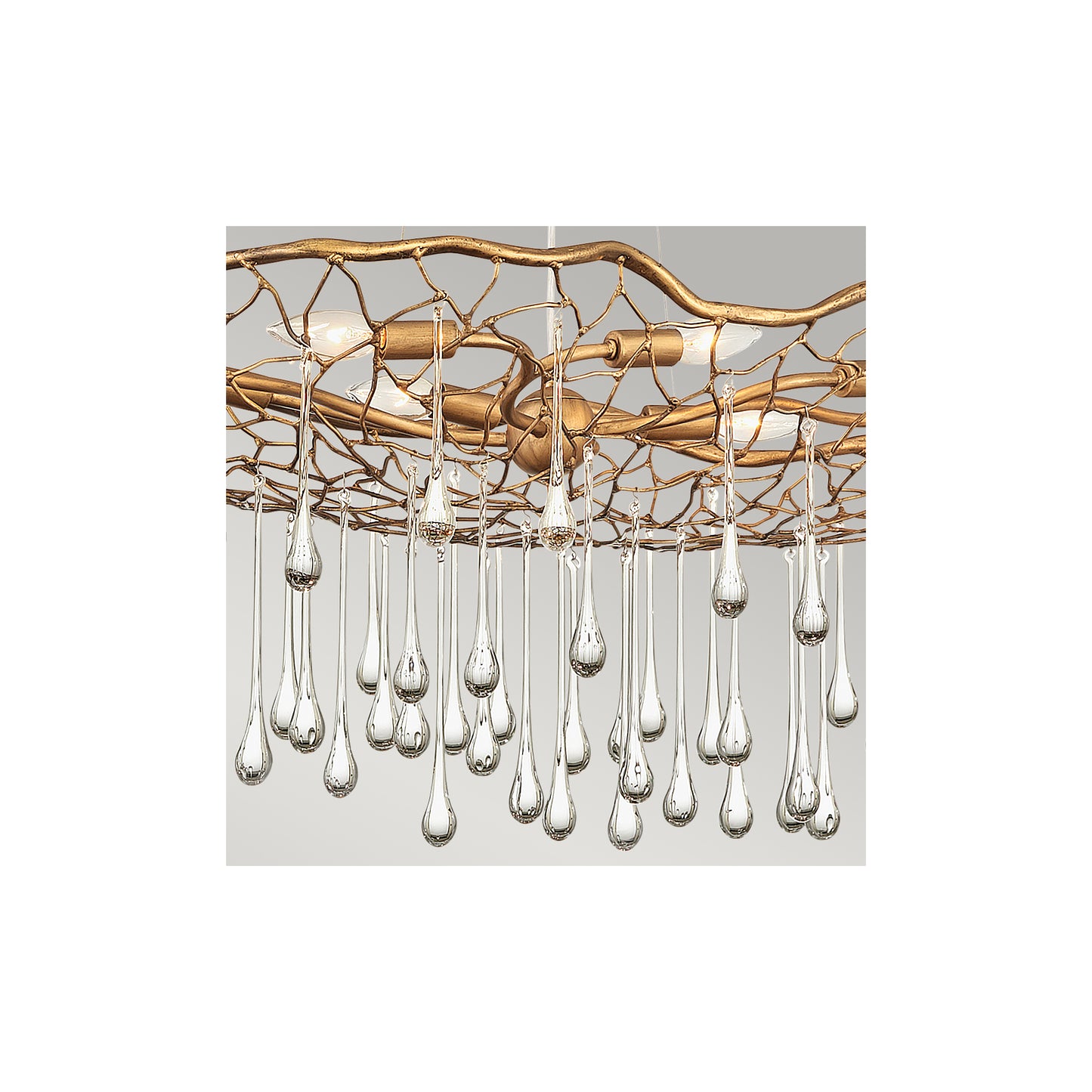 Laguna 8-Light Pendant in Burnished Gold