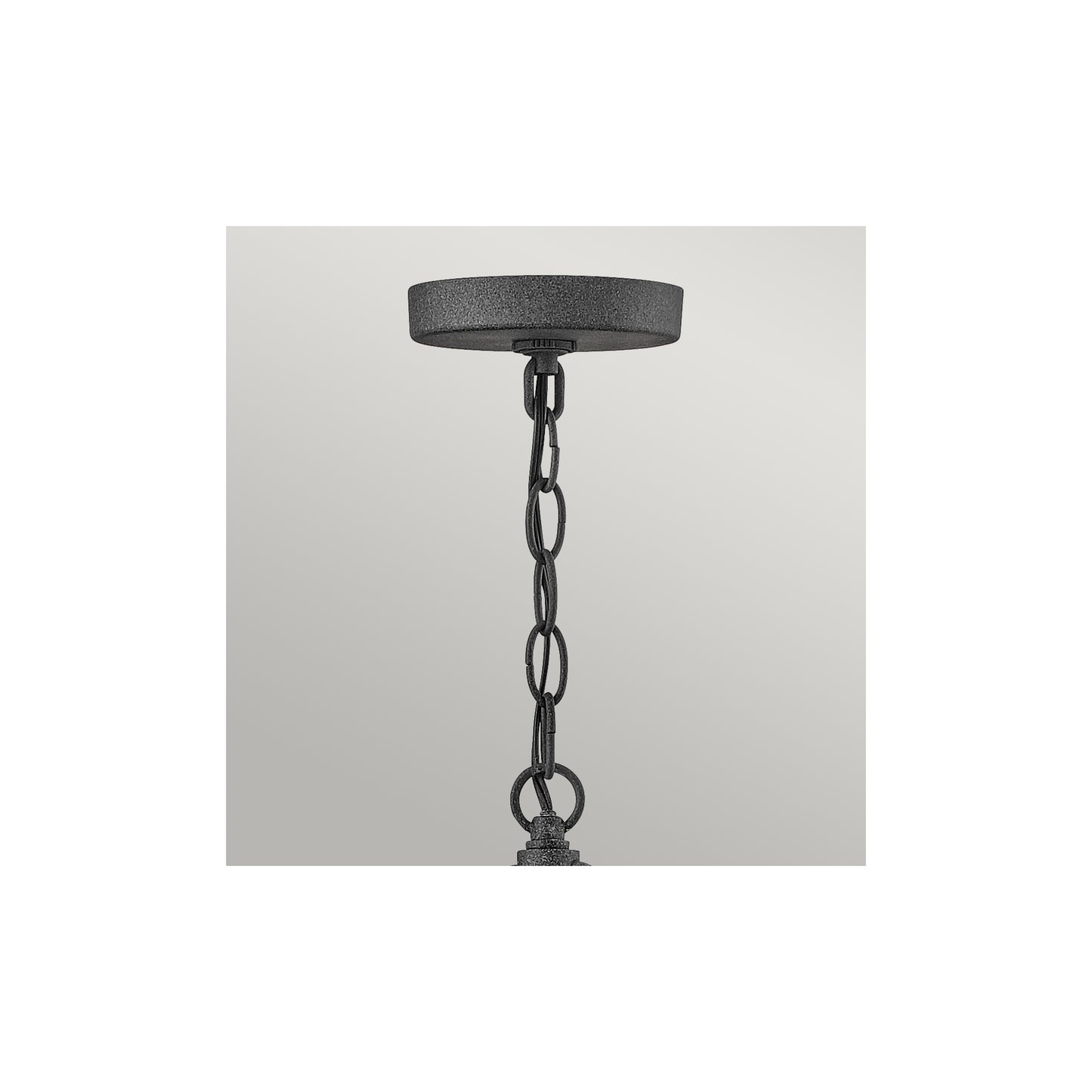 Lakehouse 1-Light Small Chain Lantern in Aged Zinc with Driftwood Grey