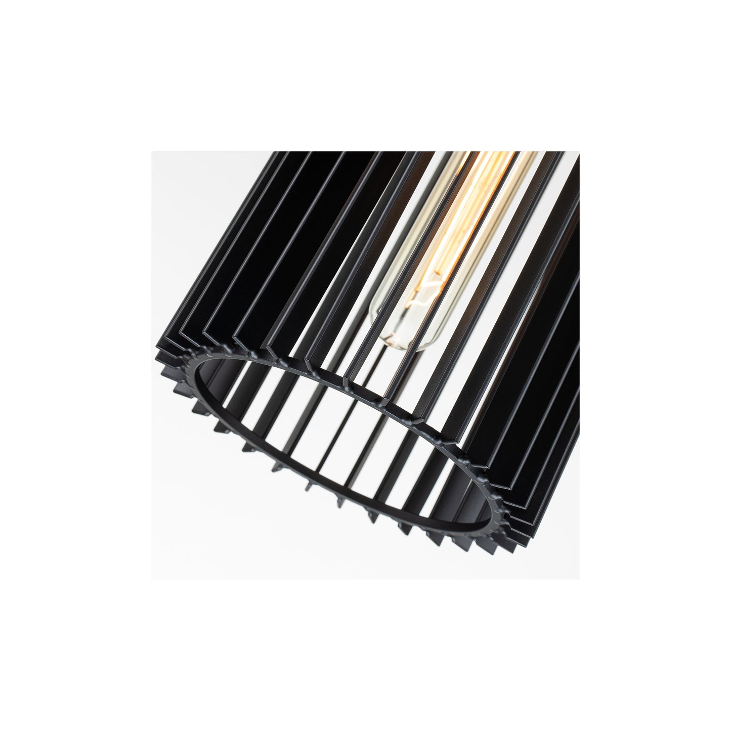 Linara 1-Light Pendant in Black & Natural Brass