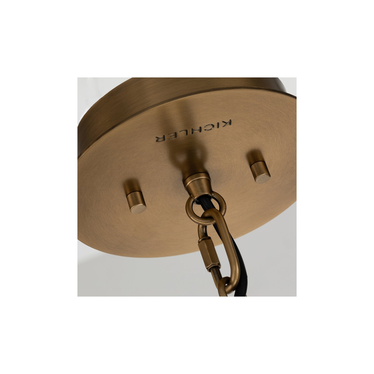 Linara 1-Light Pendant in Black & Natural Brass