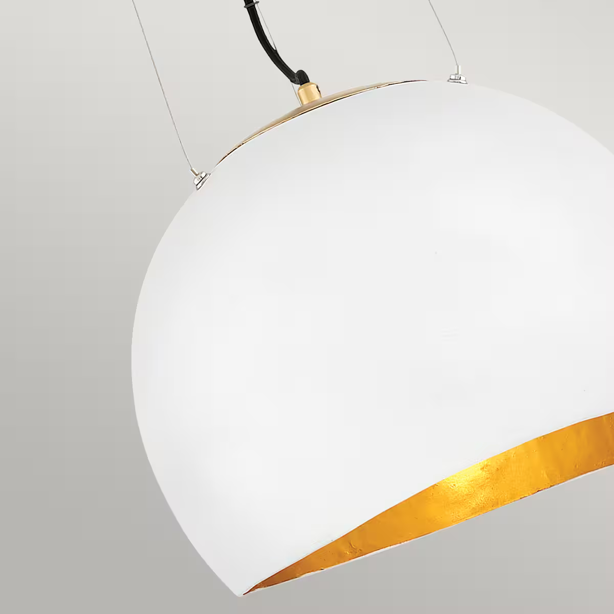 Nula 1-Light Pendant in Shell White & Luxe Gold