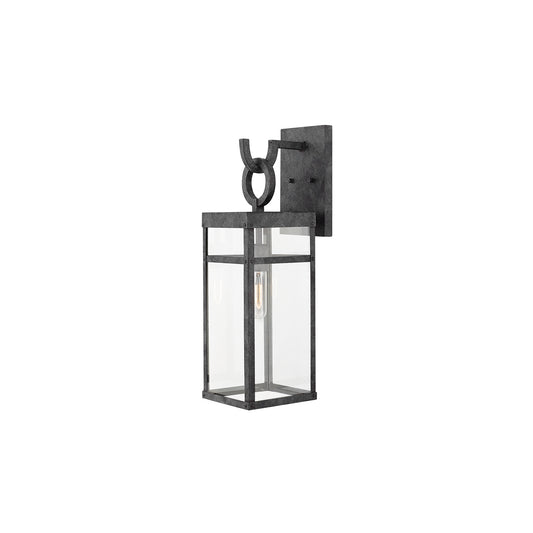 Porter 1-Light Wall Lantern in Aged Zinc