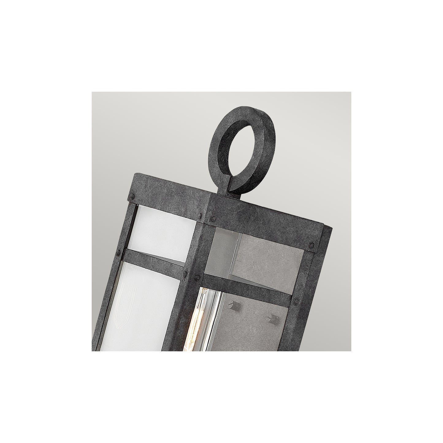 Porter 1-Light Small Wall Lantern in Aged Zinc
