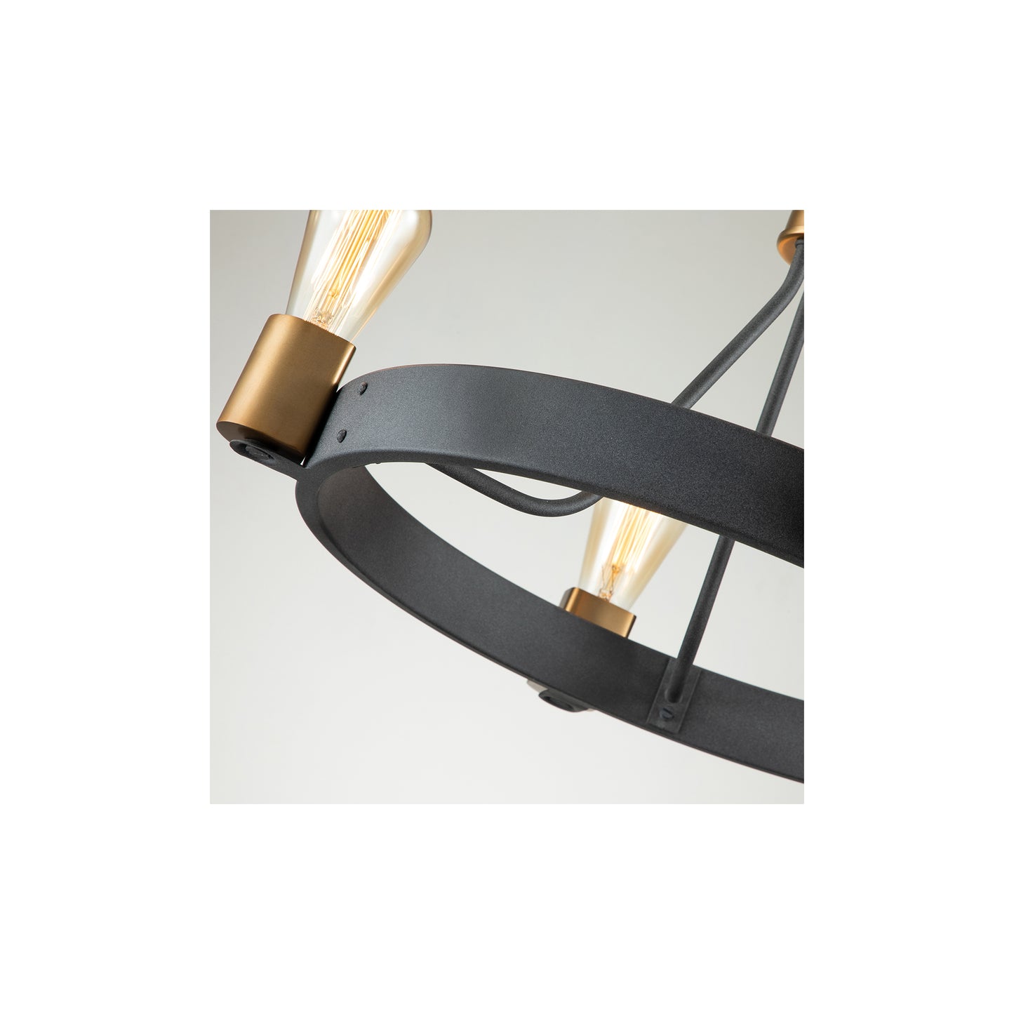 Silas 4-Light Pendant in Aged Zinc & Heritage Brass